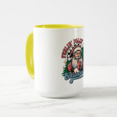Fröhlicher Weihnachtsmann Tasse (Vorderseite Links)