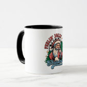 Fröhlicher Weihnachtsmann Tasse (Vorderseite Links)