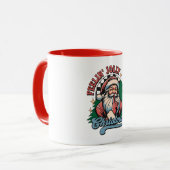 Fröhlicher Weihnachtsmann Tasse (Vorderseite Links)