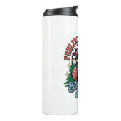Fröhlicher Weihnachtsmann Thermosbecher (Nach links gedreht)