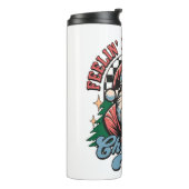 Fröhlicher Weihnachtsmann Thermosbecher (Nach links gedreht)