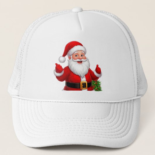 Fröhlicher Weihnachtsmann Truckerkappe (Vorderseite)