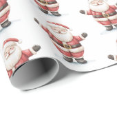 Fröhlicher Weihnachtsmann Weihnachten Geschenkpapier (Rolleneckpunkt)