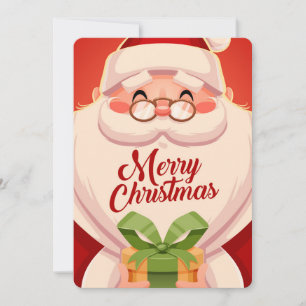 Fröhlicher Weihnachtsmann Weihnachtsgrußkarte Feiertagskarte