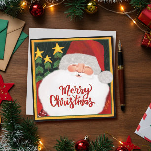 Fröhlicher Weihnachtsmann Weihnachtsinspiration Fe Feiertagskarte