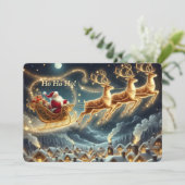 Fröhlicher Weihnachtsmann Weihnachtskarte Feiertagskarte (Stehend Vorderseite)