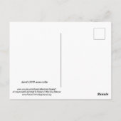 fröhlicher Weihnachtsrottweiler mit Weihnachtsmann Postkarte (Rückseite)