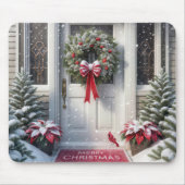 Fröhlicher Weihnachtsschaden an der Haustür Mousepad (Vorne)