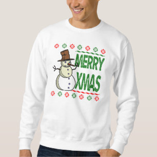 Fröhlicher WeihnachtsSchneemann-hässliche Sweatshirt