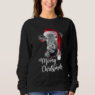 Fröhlicher Weihnachtsspaß Färse Weihnachten Licht Sweatshirt