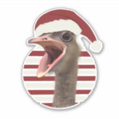 Fröhlicher Weihnachtsstrich mit Weihnachtsmannmütz Aufkleber (Vorderseite)