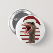 Fröhlicher Weihnachtsstrich mit Weihnachtsmannmütz Button (Vorne & Hinten)