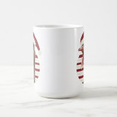 Fröhlicher Weihnachtsstrich mit Weihnachtsmannmütz Kaffeetasse (Mittel)