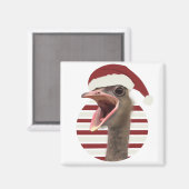 Fröhlicher Weihnachtsstrich mit Weihnachtsmannmütz Magnet (Vorderseite/Rückseite)