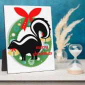 fröhlicher Weihnachtssunk Fotoplatte (Seite)