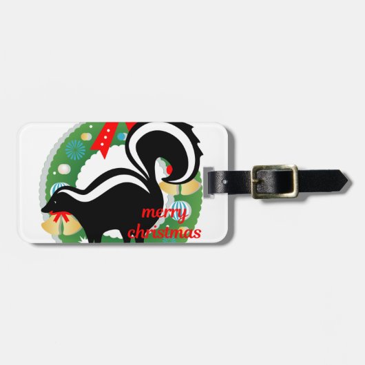 fröhlicher Weihnachtssunk Gepäckanhänger (Vorderseite horizontal)