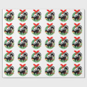 fröhlicher Weihnachtssunk Geschenkpapier (Flach)