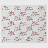 Fröhlicher Weihnachtstext auf Birch Wrapping Paper Geschenkpapier (Flach)