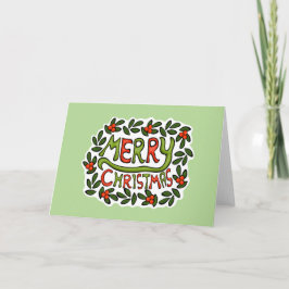 Fröhlicher Weihnachtstext Feiertagskarte