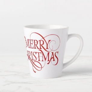 Fröhlicher Weihnachtstext Milchtasse
