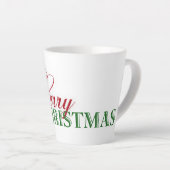 Fröhlicher Weihnachtstext Milchtasse (Rechte Ecke)