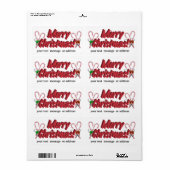 Fröhlicher Weihnachtstext mit Candy Canes (Vorne)