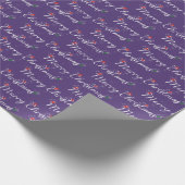 Fröhlicher Weihnachtstext mit Glitzern Geschenkpapier (Ecke)