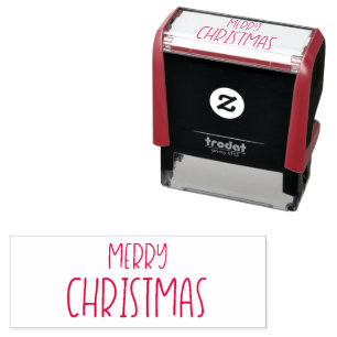 Fröhlicher Weihnachtstext Permastempel