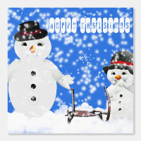 Fröhlicher Weihnachtstext Winterschnee gedruckt