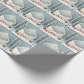 Fröhlicher Weihnachtsumschlag mit Birkenbäumen Geschenkpapier (Ecke)