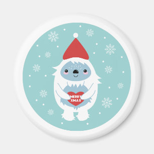 Fröhlicher WeihnachtsYeti Magnet