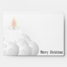 Fröhlicher weißes Weihnachtsumschlag