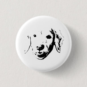 Fröhlicher Welpe-Abzeichen Button