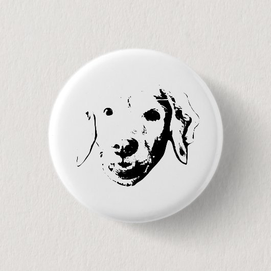 Fröhlicher Welpe-Abzeichen Button (Vorderseite)