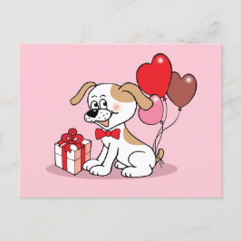 Fröhlicher Welpe Postkarte