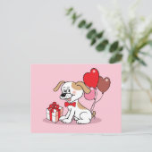 Fröhlicher Welpe Postkarte (Stehend Vorderseite)