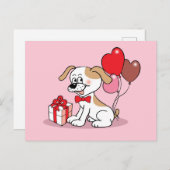 Fröhlicher Welpe Postkarte (Vorne/Hinten)