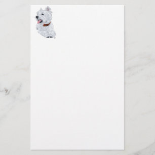 Fröhlicher West Highland White Terrier Briefpapier