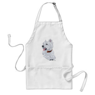 Fröhlicher West Highland White Terrier Schürze