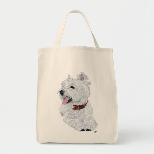 Fröhlicher West Highland White Terrier Tragetasche (Vorne)