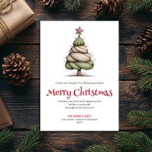 Fröhlicher Whimsical-Christbaum Minimalistischer K