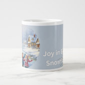 Fröhlicher Winter-Wunderland-Becher Jumbo-Tasse (Vorderseite)