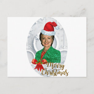 fröhlicher xmas Hillary clinton Feiertagspostkarte
