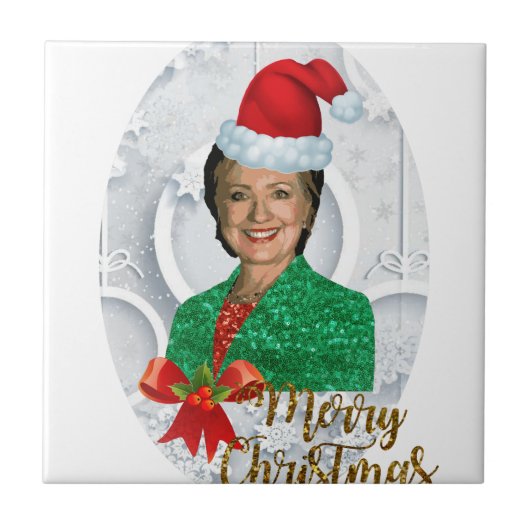 fröhlicher xmas Hillary clinton Fliese (Vorderseite)