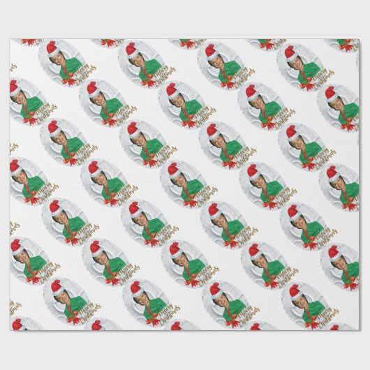 fröhlicher xmas Hillary clinton Geschenkpapier (Flach)