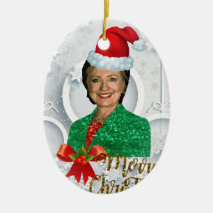 fröhlicher xmas Hillary clinton Keramikornament