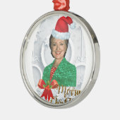 fröhlicher xmas Hillary clinton Silbernes Ornament (Links)