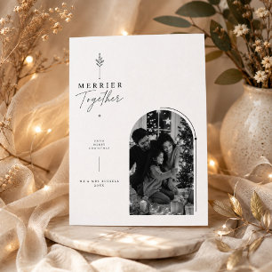 Fröhlicher Zusammen Weihnachtsbogen Foto Frohe Wei Karte