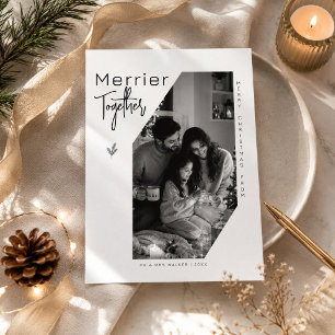 Fröhlicher Zusammen Weihnachtsfoto Familie Karte