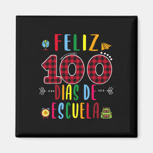 Fröhliches 100 Tage Schule Tee 100 Tage Schule Magnet